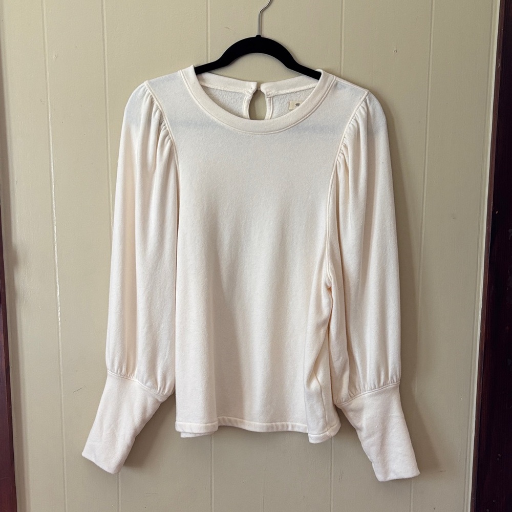 Madewell Cream Long Sleeve Top